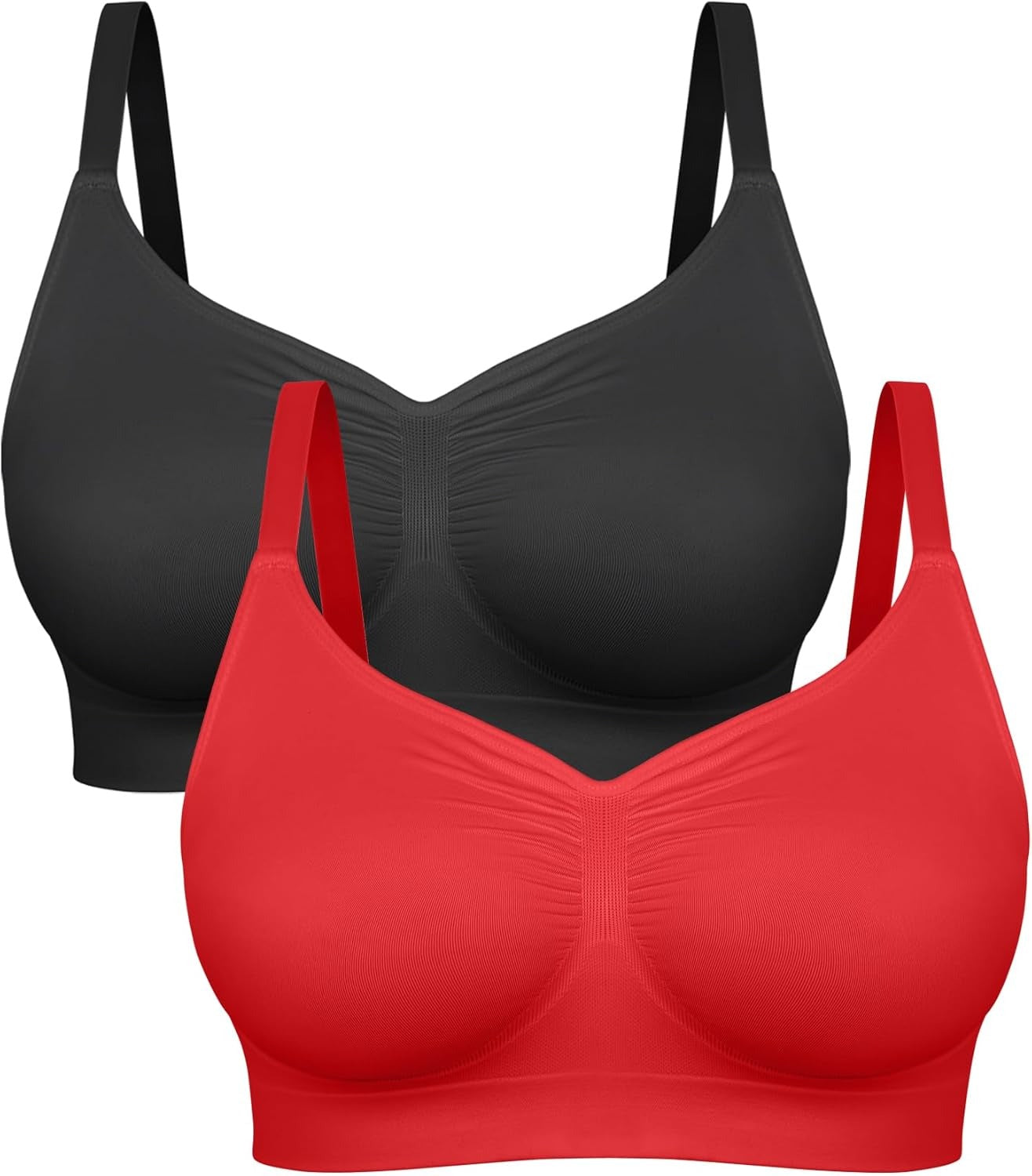 Women's Wireless Sculpt Bra Comfort Bralettes No Underwire Unlined Cami Bra Seamless Tshirt Bras Sports Bra Bralette Basic Comfortable Fit Womenswear Everyday Deals For You Days